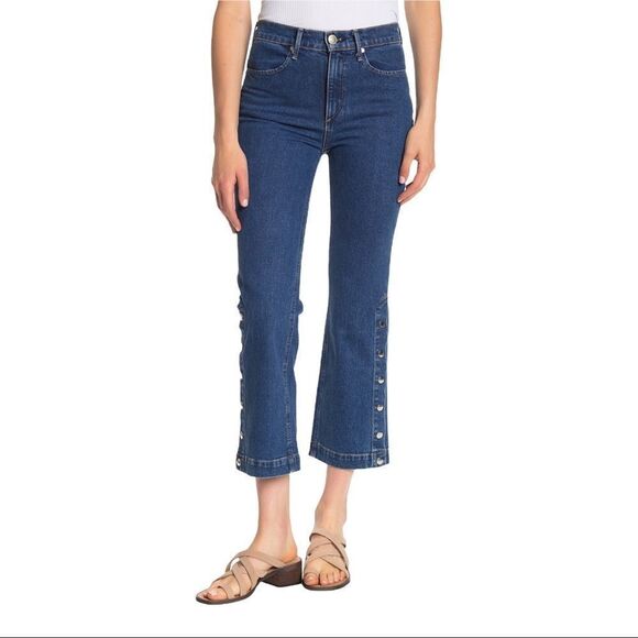 Nwot Rag & Bone Dylan Snap Button Straight Leg High Waist Jeans Size 24 - Picture 6 of 16